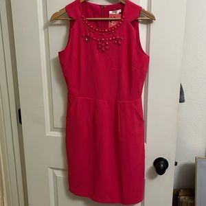 Beautiful pink dress with great detailing around collar